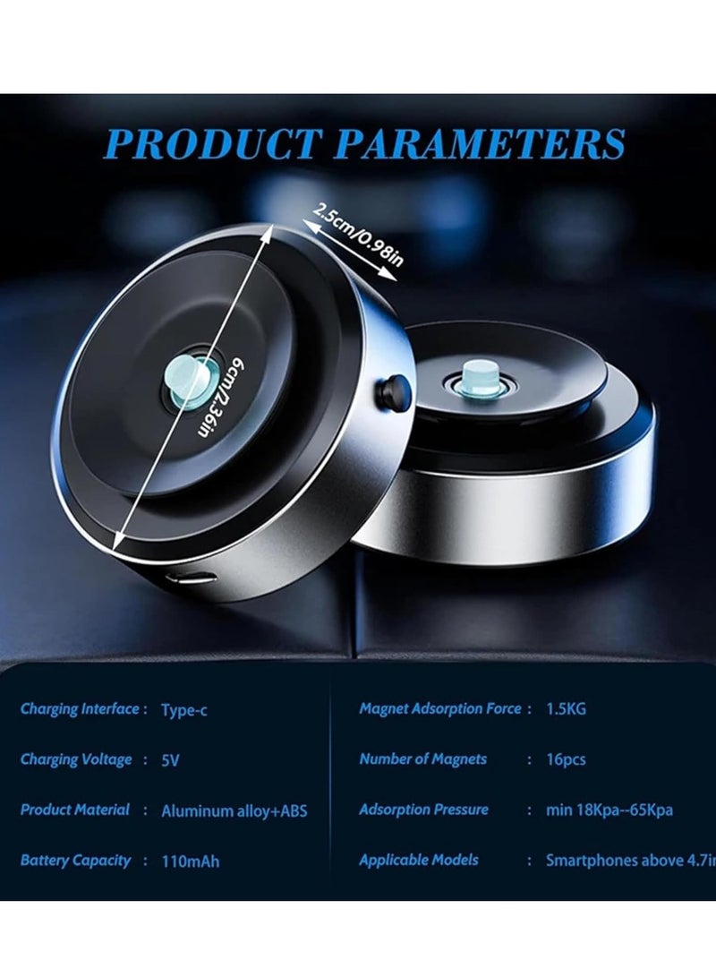 ELTRAZONE Magnetic Suction Phone Holder - Intelligent Car Mount with 360° Magnetic Grip (Black) - Image 3