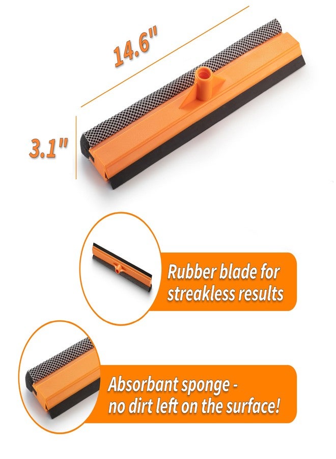 EXTEND-A-REACH 15" Window Washer Squeegee Attachment // Multi-Use Squeegee for Car and Window Cleaning Fits All Extension Poles with Standard Acme Thread // Professional Window Cleaning Tool (Pole Sold Separately) - Image 2