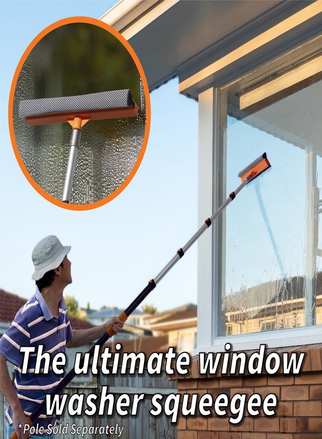 EXTEND-A-REACH 15" Window Washer Squeegee Attachment // Multi-Use Squeegee for Car and Window Cleaning Fits All Extension Poles with Standard Acme Thread // Professional Window Cleaning Tool (Pole Sold Separately) - Image 5