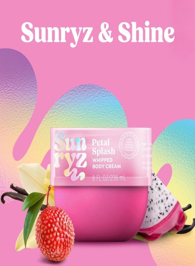 PDC Brands Sunryz Limited Edition Summer Scented Body Wash and Whipped Body Cream Duo, Petal Splash, 12 FL OZ Body Wash, 8 OZ Body Cream, 2 Piece Set - Image 4