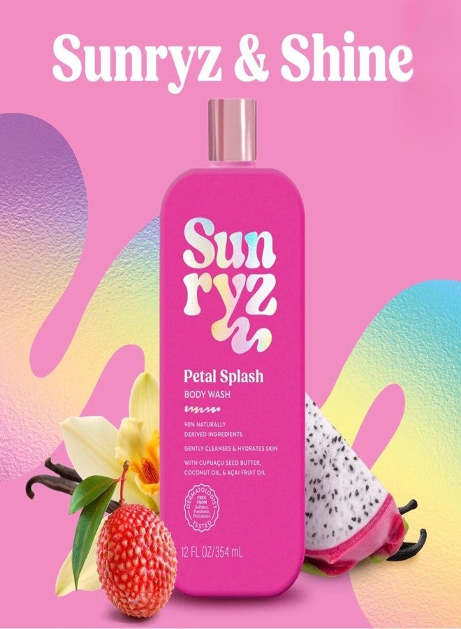 PDC Brands Sunryz Limited Edition Summer Scented Body Wash and Whipped Body Cream Duo, Petal Splash, 12 FL OZ Body Wash, 8 OZ Body Cream, 2 Piece Set - Image 3
