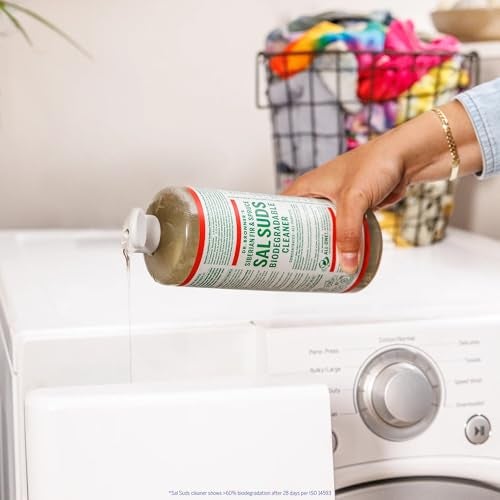 Dr. Bronner's - Sal Suds Biodegradable Cleaner (32 oz) - All-Purpose, Pine Cleaner for Floors, Laundry and Dishes, Concentrated, Cuts Grease and Dirt, Powerful Formula - Image 3