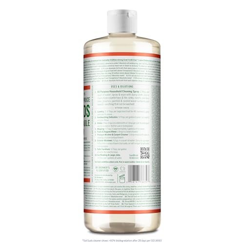 Dr. Bronner's - Sal Suds Biodegradable Cleaner (32 oz) - All-Purpose, Pine Cleaner for Floors, Laundry and Dishes, Concentrated, Cuts Grease and Dirt, Powerful Formula - Image 2