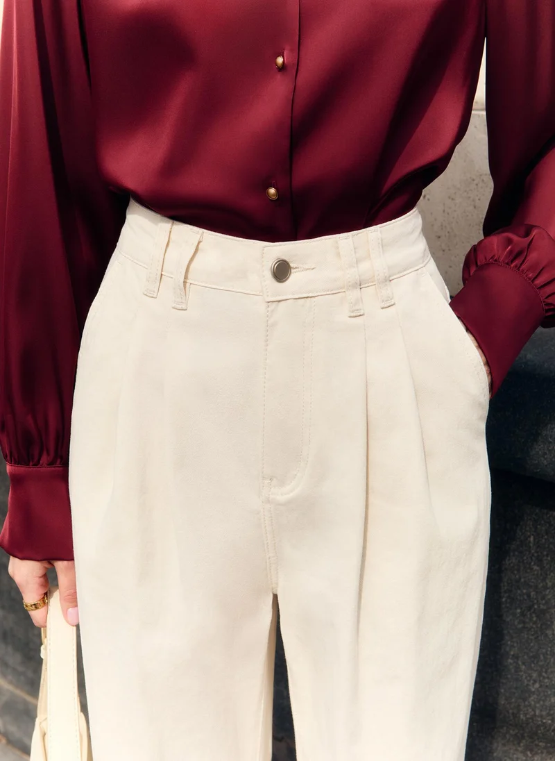 Lichi Loose jeans with pleats at the waist