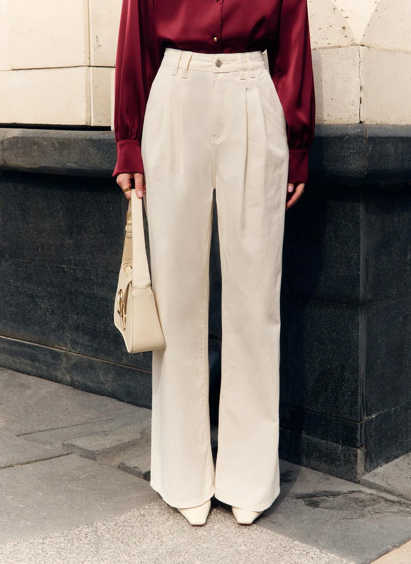 Lichi Loose jeans with pleats at the waist