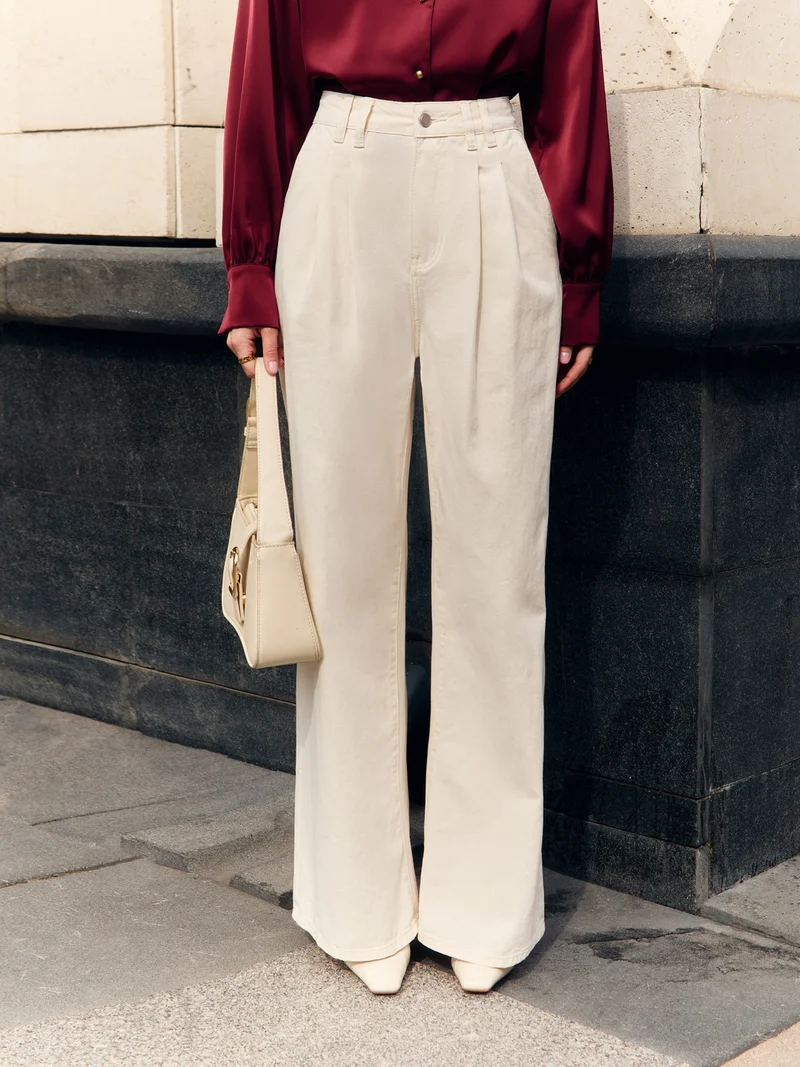 Lichi Loose jeans with pleats at the waist