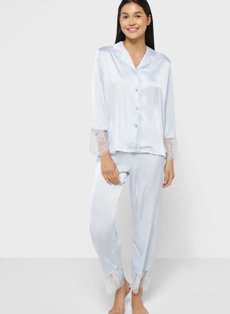 Khizana Lace Detail Pyjama Set