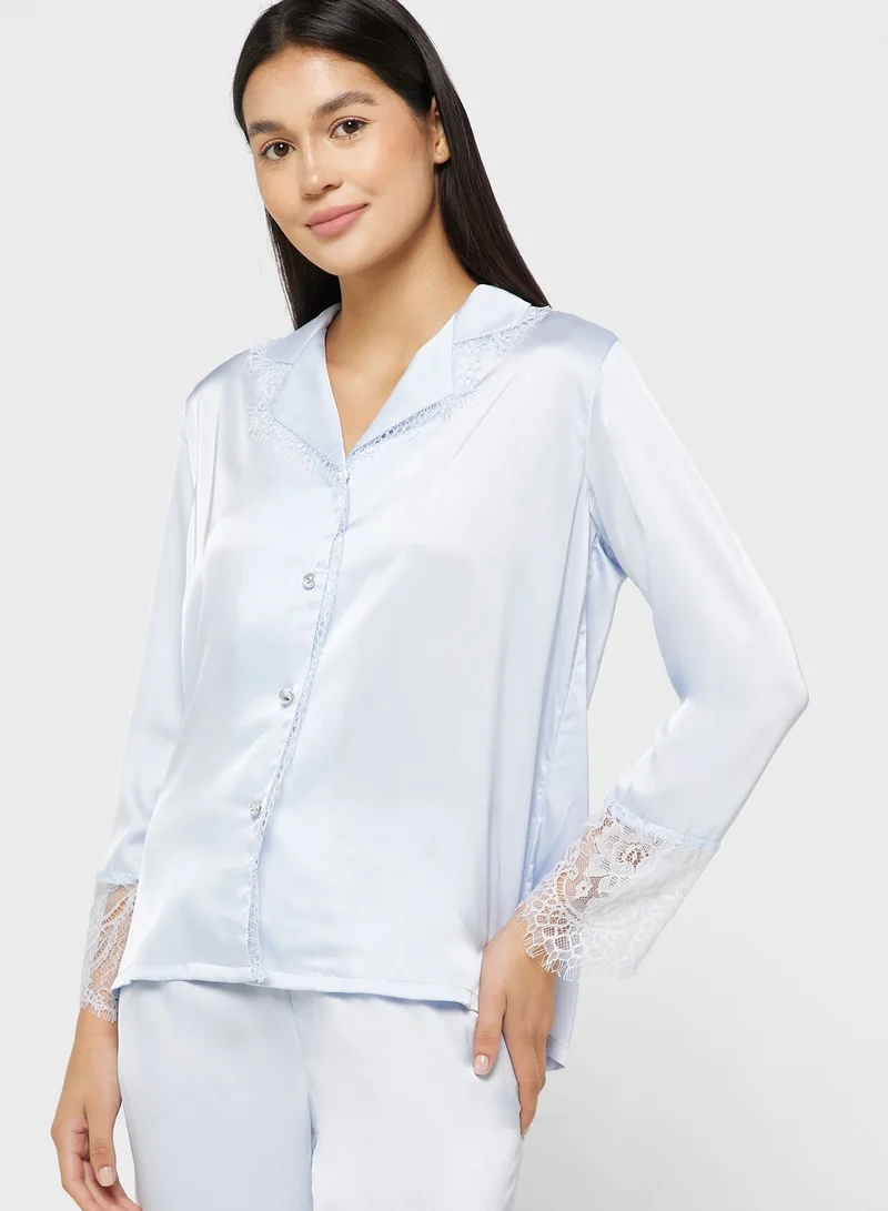 Khizana Lace Detail Pyjama Set