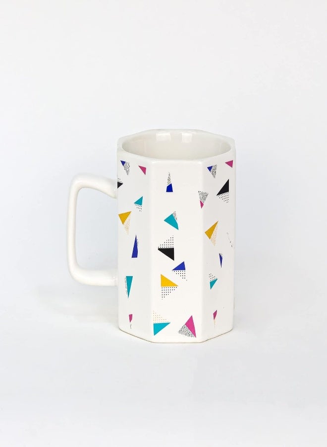 Winds Trading Ceramic Diamond Shape Coffee Mug 320ml Octagonal Design Words Scripted 'Good Idea' Printed Easy Grip Handle Tea Cups Printed Cappuccino Mugs Latte Hot Choco Office Bedroom Home Tableware Dining Cup - Image 5