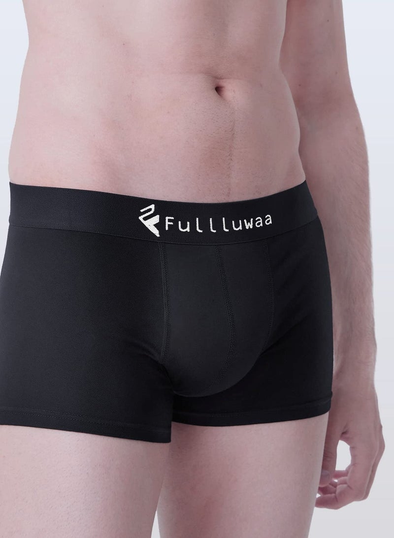 Fullluwaa Men's boxer briefs, retro, pure cotton material, 6 pieces pure black size XXXL - Image 3