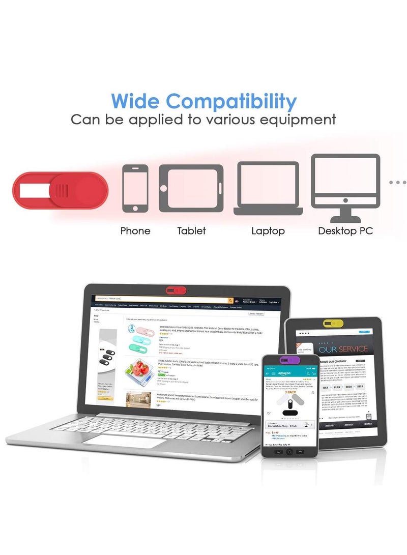 Y&D Webcam Camera Cover Slide, SYOSI 3Pack for Laptop 0.028-Inch Ultra-Thin Blocker, Protect Your Privacy and Security Pink - Image 2