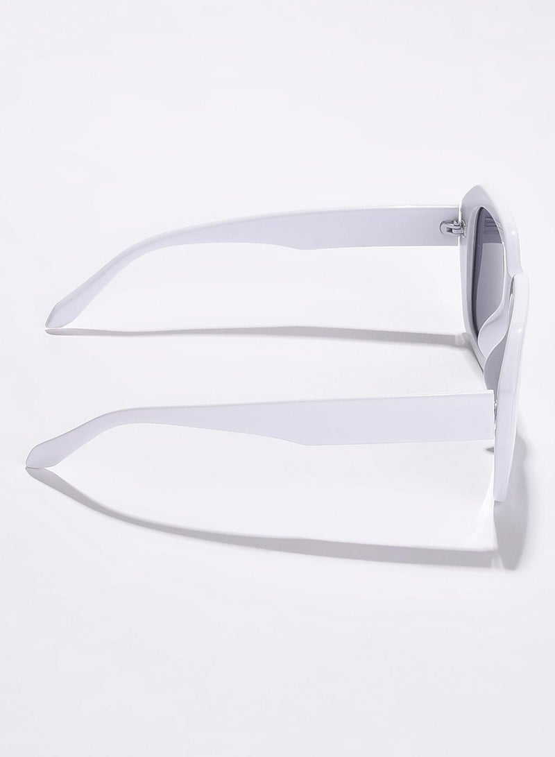 Haute Sauce Black Lens White Wayfarer Sunglasses - Image 5