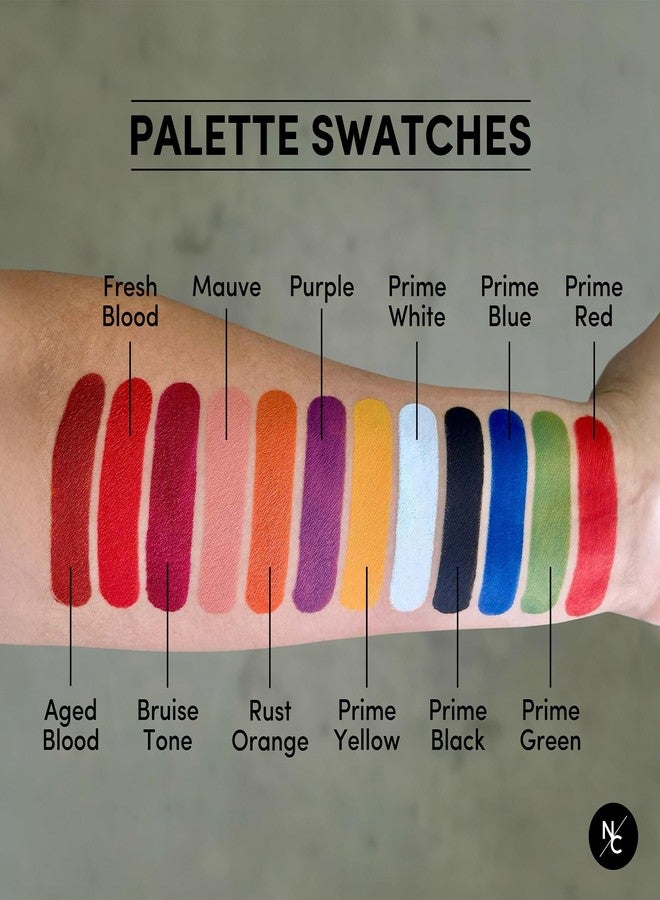 Narrative Cosmetics FX 12-Color Palette - Water-Activated Face & Body Paint for SFX, Theater, Cosplay - High-Pigment, Blendable SFX Makeup, Easy-to-Use for Film & TV - Image 3