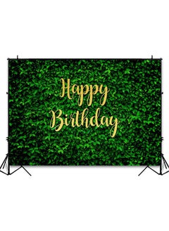 Avezano Green Leaves Happy Birthday Backdrop For Jungle Safari Birthday Party Decorations Banner Nature Green Grass Wall Birthday Party Photoshoot Photobooth Photography Background(7X5Ft)  - Image 4