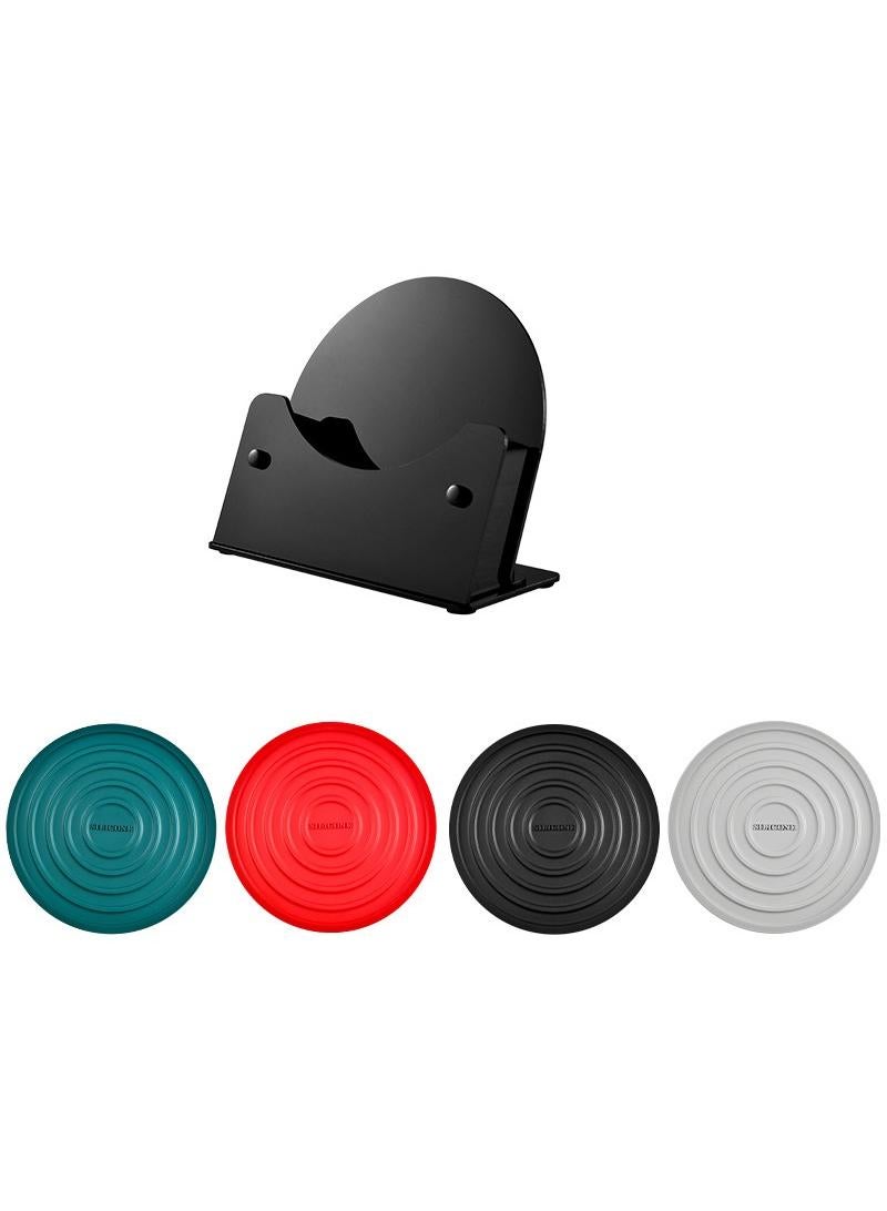 general 1 Set Of Thickened Circular Thermal Insulation Pads With Storage Rack Pot And Bowl Mats Anti Scalding And High-Temperature Resistant Dining Table Mats Cup Mats Anti Slip Mats - Image 1