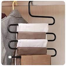 Everbuy Iron Stainless Steel s Multi-Layered Pants Rack, Pants Hanger Rack Multifunction S-Type Magic Pants Rack Lengthened (Multi, Pack of-2) - Image 5