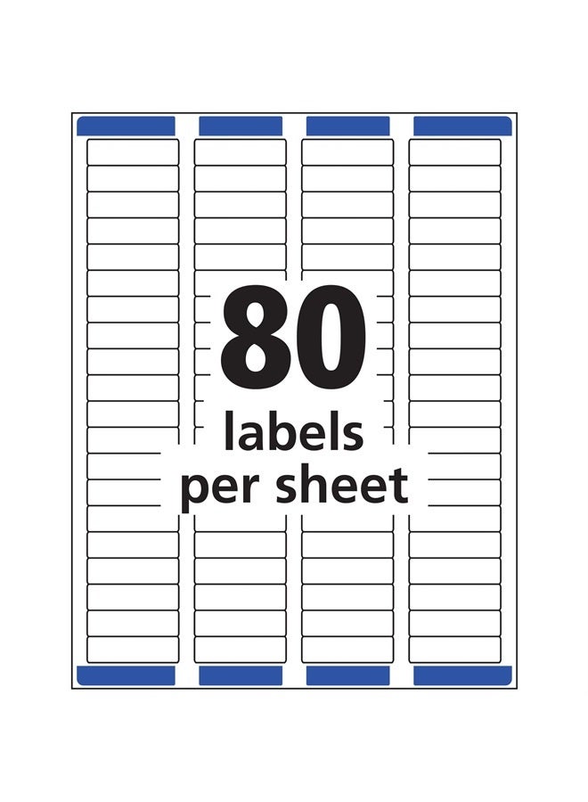 AVERY Avery Matte Frosted Clear Return Address Labels for Laser Printers, 1/2" x 1-3/4", 2,000 Labels (5667) - Image 4