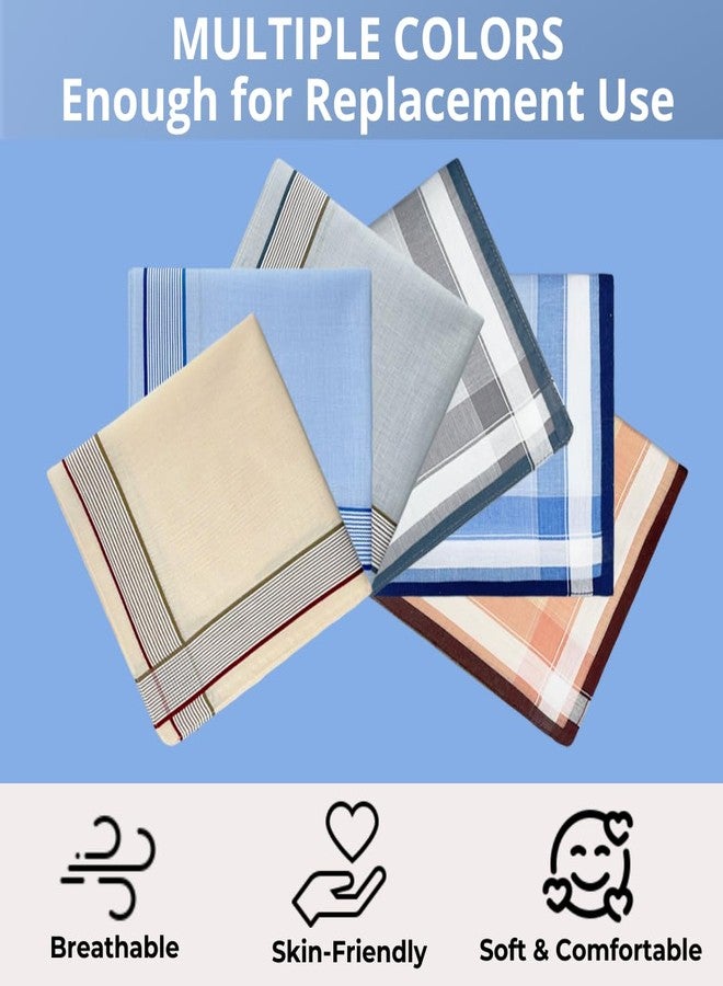 ZGZUN 6 Pack Men's Handkerchiefs Soft Cotton Handkerchiefs for Men Premium Assorted Men Hankies (B) - Image 4