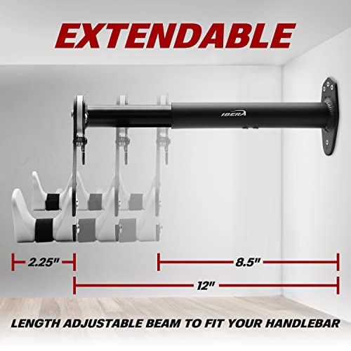 Ibera Horizontal Wall Mount Hanger, Indoor Bicycle Hook Holder Storage Rack for Home or Garage, 45 Degree Adjustable Angle to Keep Bike Level - Image 3