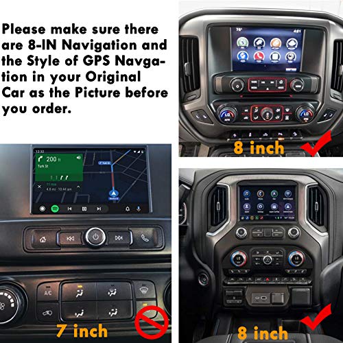 Moonlinks حامي شاشة Moonlinks لجهاز GMC من 2015-2021 GMC Sierra/Canyon Chevy Silverado/Colorado، زجاج مقسى بصلابة 9H مضاد للتوهج والخدوش وبصمات الأصابع، حامي شاشة مركزية بحجم 8 إنش - Image 2
