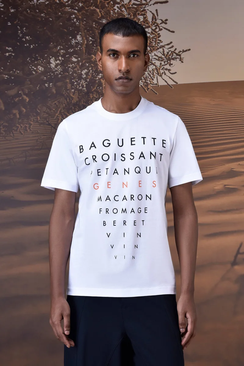 Genes Lecoanet Hemant Parisian Wordscape Tee â€“ White