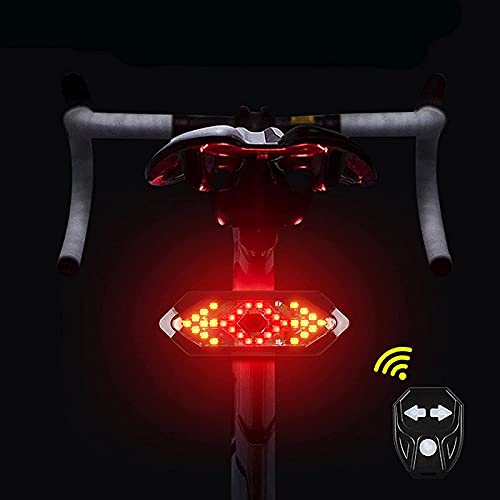 FASTPED ® Bicycle Tail Light USB Rechargable Smart Wireless Remote Control Turn Signal Warning Lamp Bike Taillight (A) Bicycle Tail Light with Turn Signals Brake Light,Tweeter Wireless Remote Light - Image 2