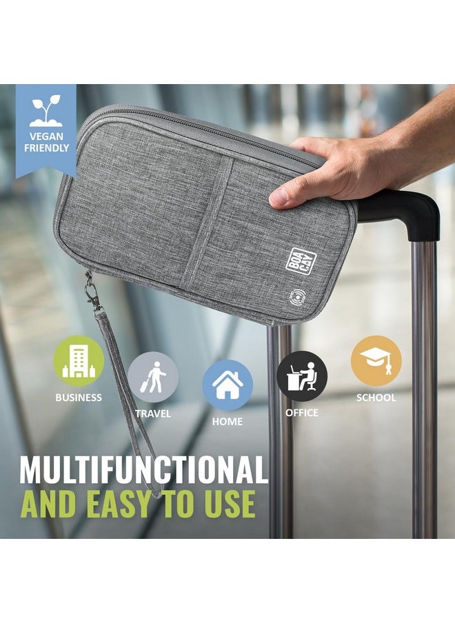 BOACAY BOACAY Travel Document Organizer with RFID, Family Passport Holder, Wallet for Women & Men, Portable & Waterproof Case for Cards, Boarding Pass, Money  - Image 5