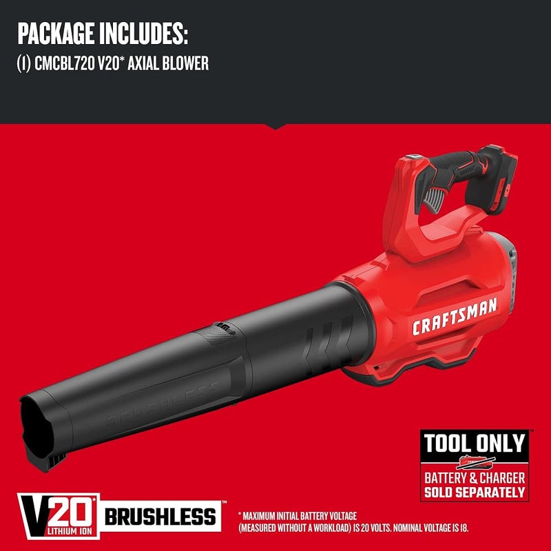 CRAFTSMAN CMCBL720B V20* Cordless Axial Leaf Blower, Brushless (Tool Only) - Image 3