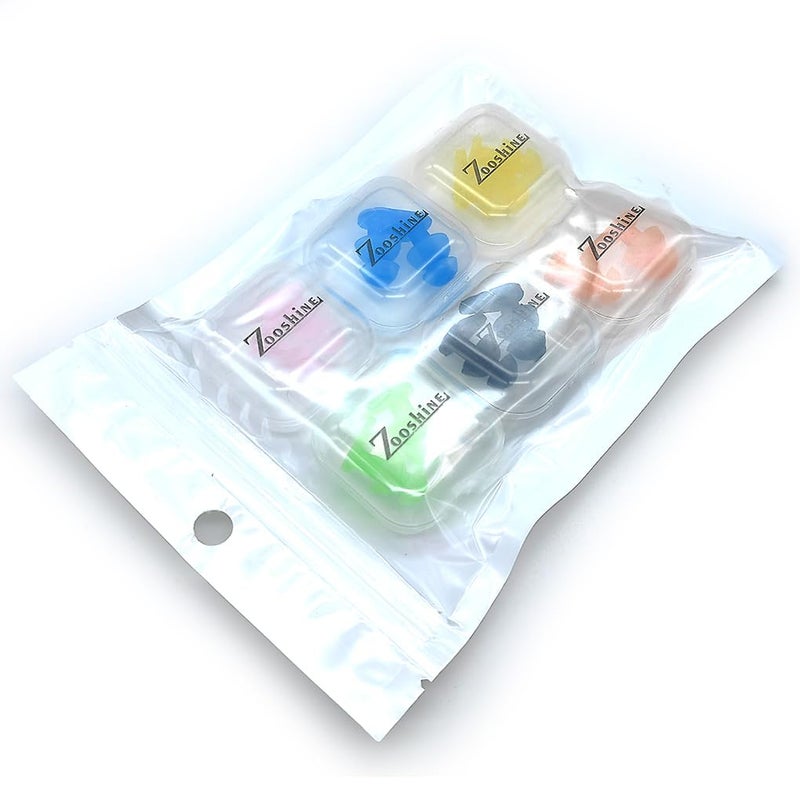Zooshine 6 Sets Waterproof Kids Swimming Earplugs Case Packed, Protect Children's Ears in Water Shower - Image 5