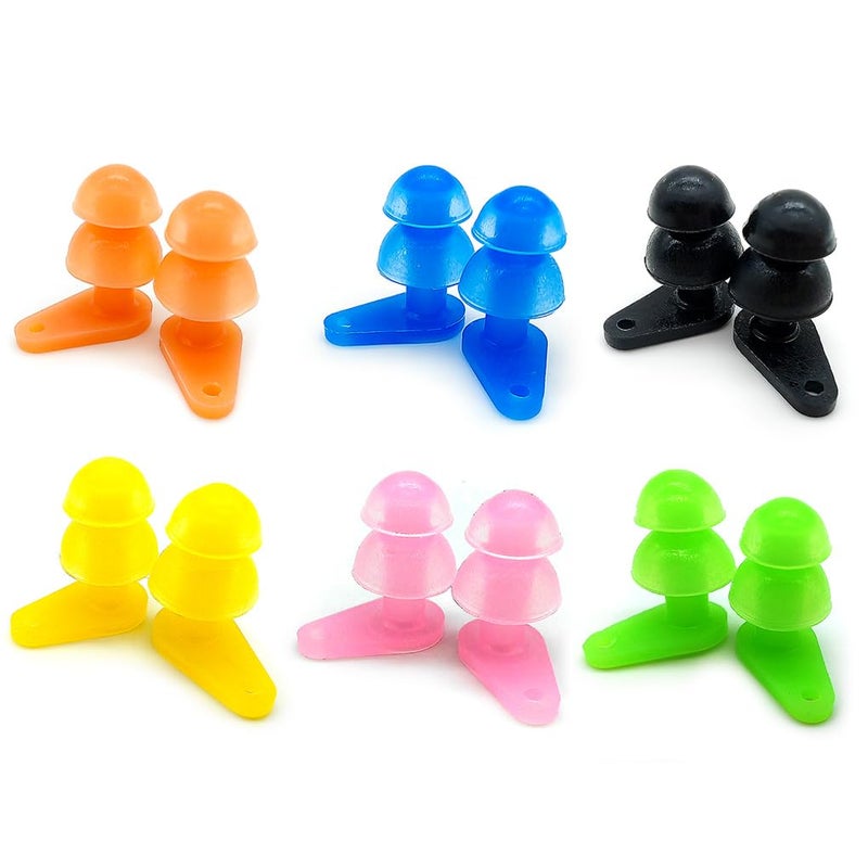 Zooshine 6 Sets Waterproof Kids Swimming Earplugs Case Packed, Protect Children's Ears in Water Shower - Image 1