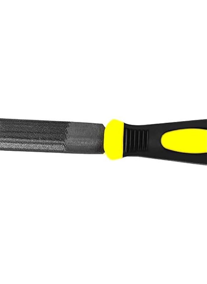 Arabest Semi Round Hand Rasp File, 8 inch T12 Alloy Steel Ergonomic Grip Metal Half Round File for Woodwork, Metal, Leather, Steel, and Plastic  - Image 4