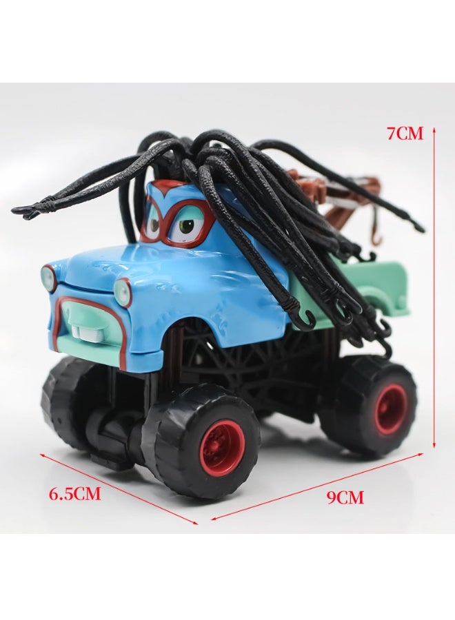 هالامودو عربة الأطفال المصنوعة من السبائك، لوح كبير، أسنان طويلة، مادة صديقة للبيئة غير سامة، سطح أملس لا يخترق الأيدي، مجموعة ألعاب سيارات مصبوبة بالضغط، لعبة سيارة للأطفال تعمل بالاحتكاك، هدية عيد ميلاد للأولاد والبنات والاطفال، 6.9*9*7 سم - Image 2