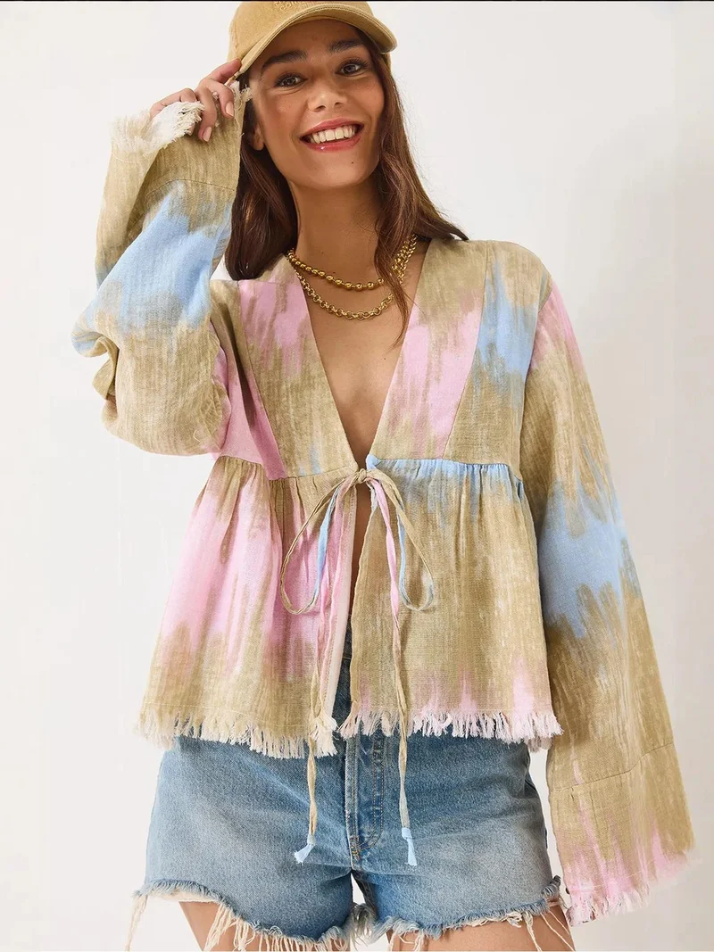 بيانكو لوتشي كيمونو قطني ملون من لوتشي مع شرابات