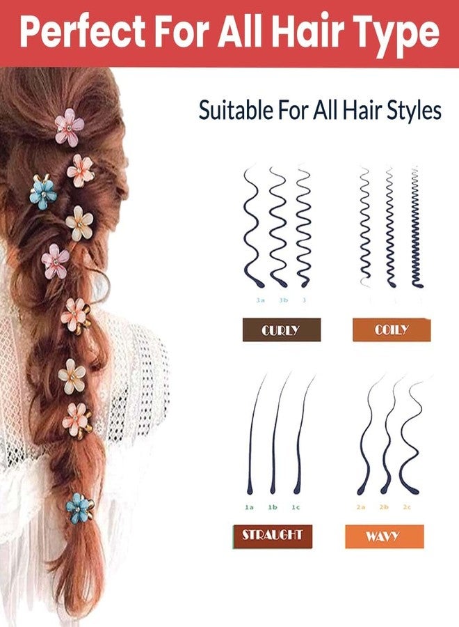 TEMPERIA (12pcs) Korean Style Mini Claw Clips for Girls & Women & Kids | Aesthetic Stylish Hair Accessories for Wedding | Small Pearl Flower Hair Clutcher | Multicolour - Image 5