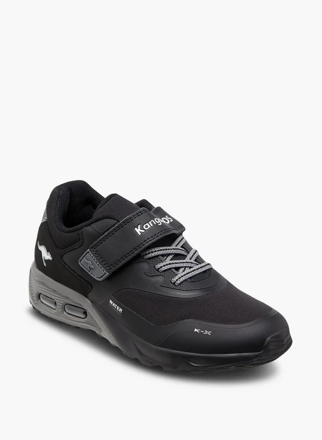 kangaROOS Boys' Panelled Sports Shoes with Hook and Loop Closure