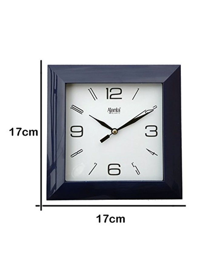 Ajanta ساعة حائط أجانتا بحركة خطوة – ساعة أنالوج دائرية 7 بوصة – آلية كوارتز صامتة – إطار أسود حديث – مثالية لغرفة النوم، الدراسة، المطبخ والمكتب (موديل 1847-أسود) - Image 3