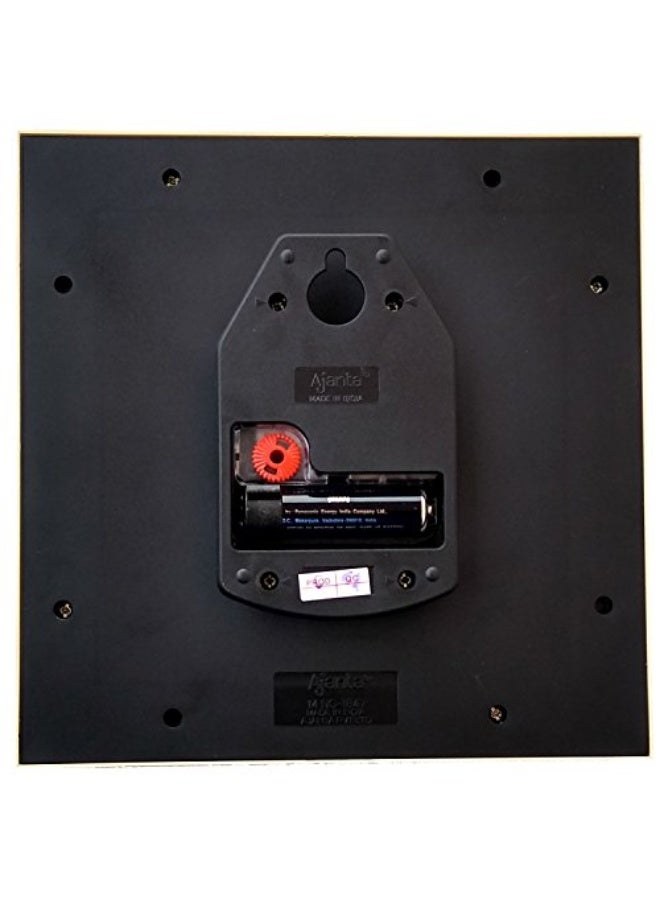 Ajanta ساعة حائط أجانتا بحركة خطوة – ساعة أنالوج دائرية 7 بوصة – آلية كوارتز صامتة – إطار أسود حديث – مثالية لغرفة النوم، الدراسة، المطبخ والمكتب (موديل 1847-أسود) - Image 2