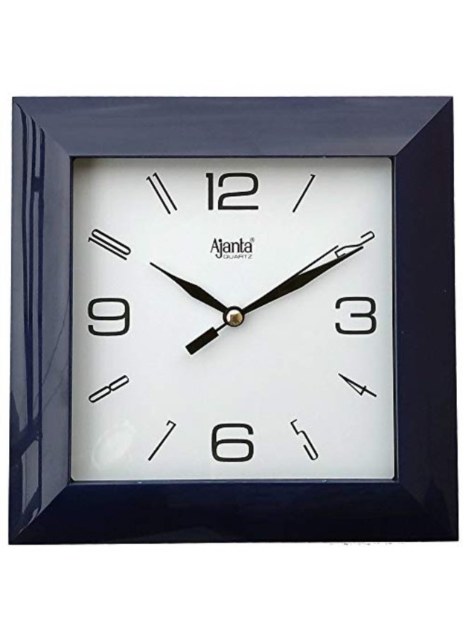 Ajanta ساعة حائط أجانتا بحركة خطوة – ساعة أنالوج دائرية 7 بوصة – آلية كوارتز صامتة – إطار أسود حديث – مثالية لغرفة النوم، الدراسة، المطبخ والمكتب (موديل 1847-أسود) - Image 1