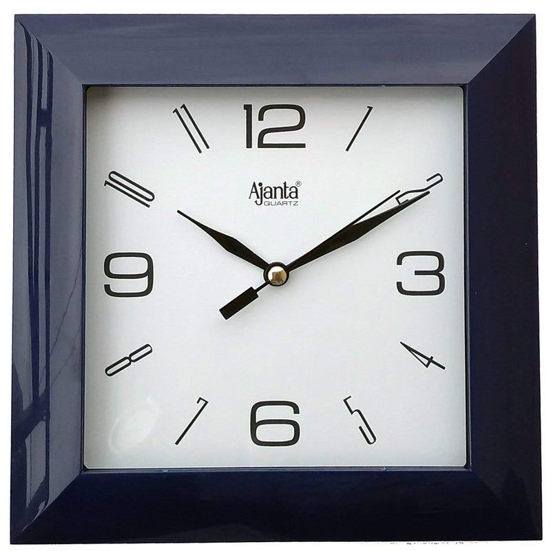 Ajanta 7-Inch Wall Clock – Step Movement, Black Plastic Frame | Silent Quartz Analog Clock | Ideal for Bedroom, Kitchen, Living Room & Office - Image 1