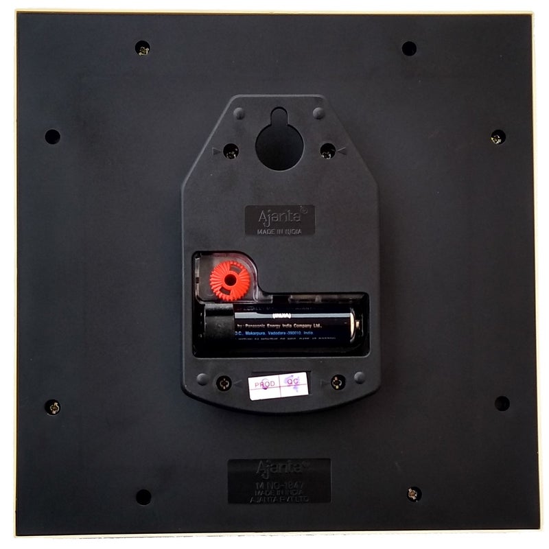 Ajanta 7-Inch Wall Clock – Step Movement, Black Plastic Frame | Silent Quartz Analog Clock | Ideal for Bedroom, Kitchen, Living Room & Office - Image 2