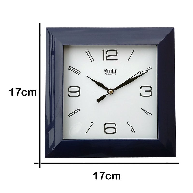 Ajanta 7-Inch Wall Clock – Step Movement, Black Plastic Frame | Silent Quartz Analog Clock | Ideal for Bedroom, Kitchen, Living Room & Office - Image 3