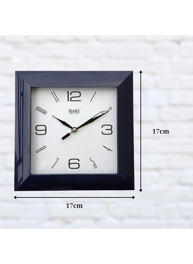 Ajanta 7-Inch Wall Clock – Step Movement, Black Plastic Frame | Silent Quartz Analog Clock | Ideal for Bedroom, Kitchen, Living Room & Office - Image 2