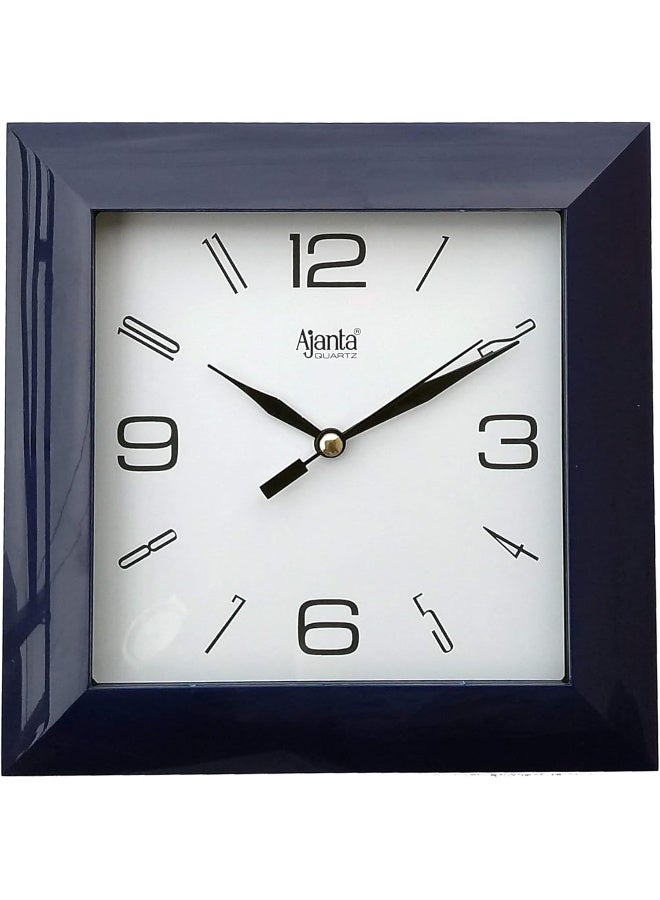 Ajanta 7-Inch Wall Clock – Step Movement, Black Plastic Frame | Silent Quartz Analog Clock | Ideal for Bedroom, Kitchen, Living Room & Office - Image 1