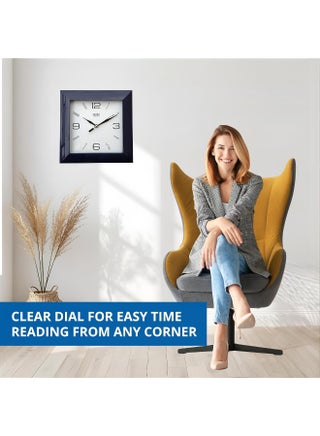 Ajanta 7-Inch Wall Clock – Step Movement, Black Plastic Frame | Silent Quartz Analog Clock | Ideal for Bedroom, Kitchen, Living Room & Office - view 5