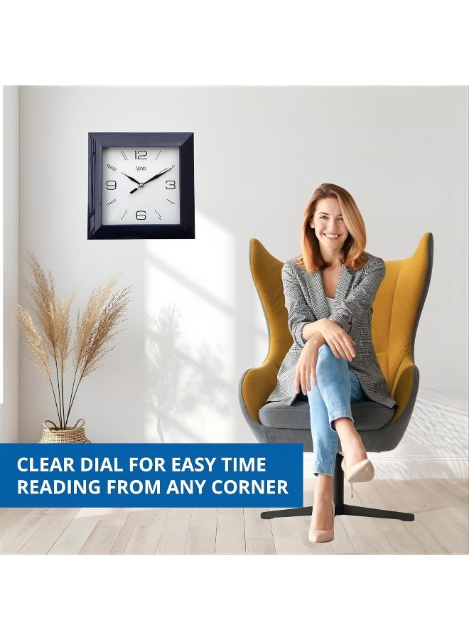 Ajanta 7-Inch Wall Clock – Step Movement, Black Plastic Frame | Silent Quartz Analog Clock | Ideal for Bedroom, Kitchen, Living Room & Office - Image 5