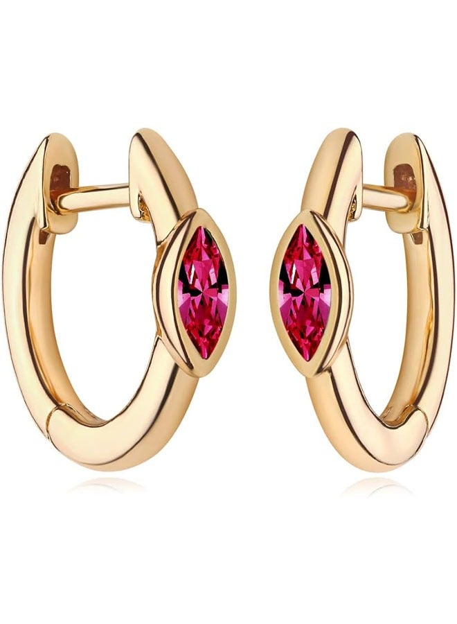Mevecco Women Huggie Earrings Gold Hoop 14K Gold Filled Small Simple Hypoallergenic Everyday Jewelry - Image 1