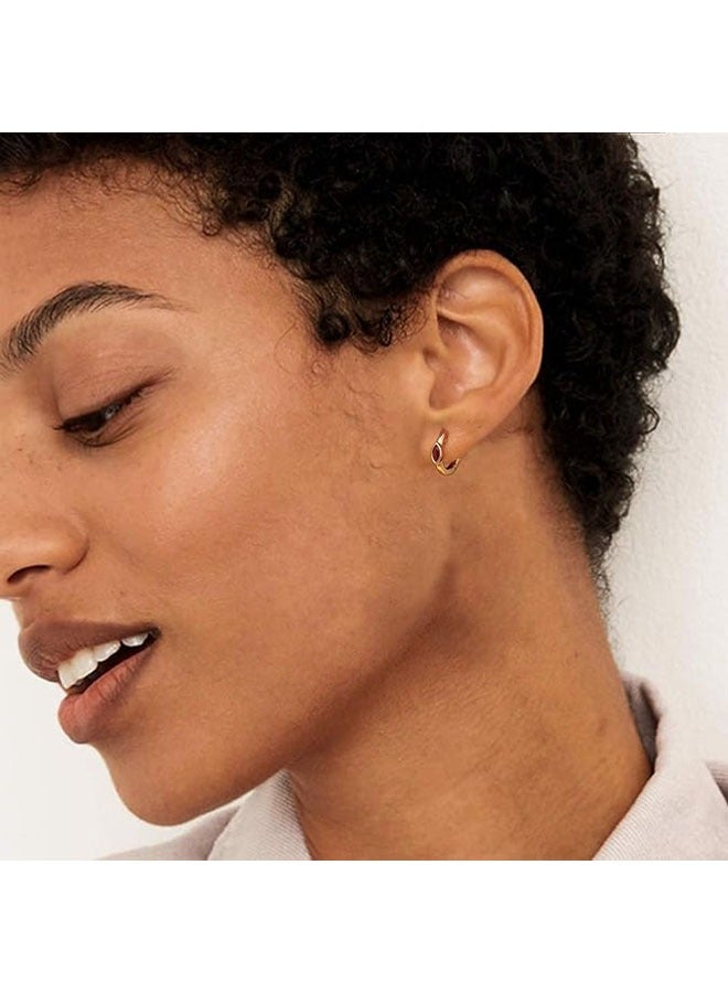 Mevecco Women Huggie Earrings Gold Hoop 14K Gold Filled Small Simple Hypoallergenic Everyday Jewelry - Image 3