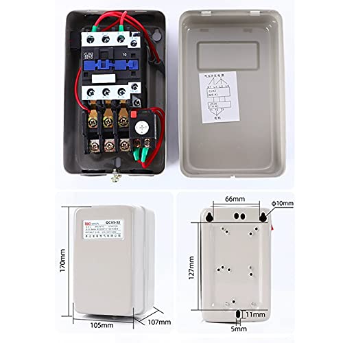 QL-LINRUN Magnetic Motor Starter Motor Starter 3 phase motor starter Motor Starters Single Phase Magnetic Starter electric motor switches 5 Hp Single Phase 220/240v electric motor starter(For motors) - Image 2