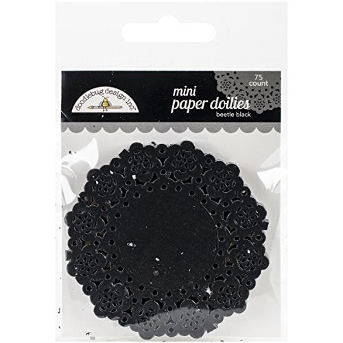 DOODLEBUG Mini Doilies (75 Pack), Beetle Black, Large - Image 2