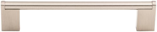 Top Knobs M1043 Bar Pulls Collection 6-5/16" Princetonian Steel Bar Pull, Brushed Satin Nickel - Image 1
